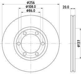 ΣΕΤ INTER-BRAKES MZ-201V Δισκόπλακες για KIA Besta Van - MAZDA  E-series Van (SR2) - E-series III-IV - B-series Pick-up (UN, UF) (2ΤΕΜ)