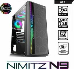 ARMAGGEDDON EXCELLENT ATX GAMING CASE NIMITZ N9 BLACK