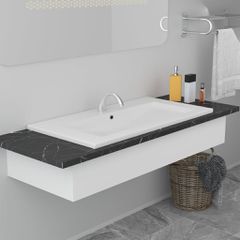 Νιπτήρας Ένθετος Λευκός 81 x 39,5 x 18,5 εκ. Κεραμικός 145062