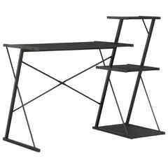 Γραφείο με Ράφια Μαύρο 116 x 50 x 93 εκ. 20288