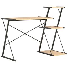Γραφείο με Ράφια Μαύρο / Χρώμα Δρυός 116 x 50 x 93 εκ. 20289