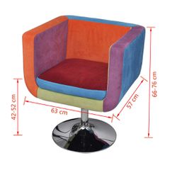 Πολυθρόνα Cube με Σχέδιο Patchwork Υφασμάτινη 240813-thumb-5