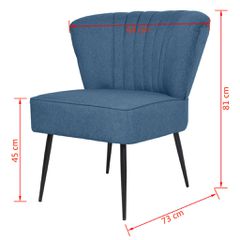 Πολυθρόνα Cocktail Μπλε Υφασμάτινη 244098-thumb-5