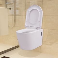 Λεκάνη Τουαλέτας Επιτοίχια / Κρεμαστή Λευκή Κεραμική 244270