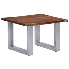 Τραπεζάκι Σαλονιού Live Edge 60x60x40 εκ. Μασίφ Ξύλο Ακακίας 247826