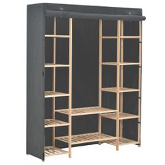 Ντουλάπα Γκρι 135 x 40 x 170 εκ. Υφασμάτινη 248197
