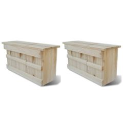 Φωλιές Σπουργιτιών 2 τεμ. 44 x 15,5 x 21,5 εκ. Ξύλινες 276008
