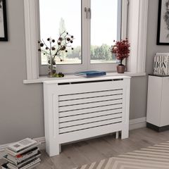 Κάλυμμα Καλοριφέρ Λευκό 112 x 19 x 81,5 εκ. από MDF 284320
