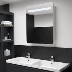 Ντουλάπι Μπάνιου με Καθρέφτη και Φωτισμό LED 68 x 9 x 80 εκ. 285119