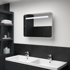 Ντουλάπι Μπάνιου με Καθρέφτη και Φωτισμό LED 80 x 9,5 x 55 εκ. 285120