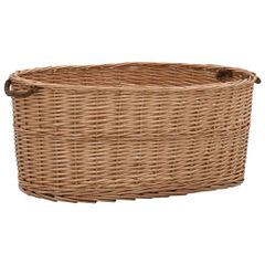 Καλάθι Καυσόξυλων με Λαβές Μεταφοράς 78x54x34 εκ. Φυσική Ιτιά 286983