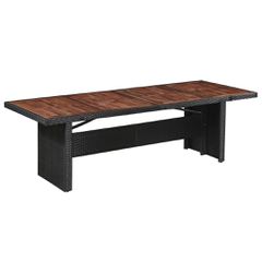 Τραπέζι Κήπου 240x90x74 εκ. Συνθετικό Ρατάν/Μασίφ Ξύλο Ακακίας 43940