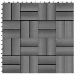 ΠΛΑΚΑΚΙΑ DECK 11 ΤΕΜ. ΓΚΡΙ 30 X 30 ΕΚ. 1 Μ² ΑΠΟ WPC 45030