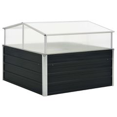 Θερμοκήπιο Σπορείο Ανθρακί 100x100x77 εκ. Γαλβανισμένος Χάλυβας 45724