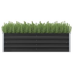 Ζαρντινιέρα Υπερυψωμένη Ανθρακί 160x40x45 εκ. Γαλβαν. Χάλυβας 45731
