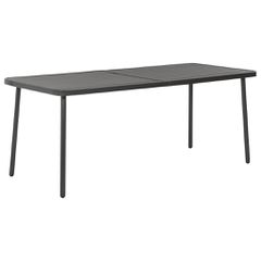 Τραπέζι Κήπου Σκούρο Γκρι 180 x 83 x 72 εκ. Ατσάλινο 46632