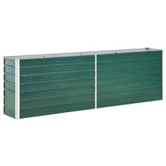 Ζαρντινιέρα Υπερυψωμένη Πράσινη 240x40x77 εκ. Γαλβαν. Χάλυβας 47041