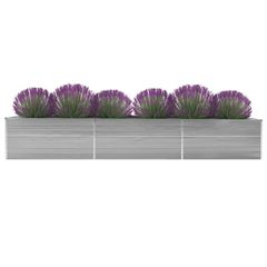 Ζαρντινιέρα Υπερυψωμένη Γκρι 480x80x45 εκ. Γαλβαν. Χάλυβας 47064