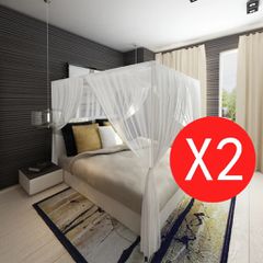 Σετ Κουνουπιέρα 3 Είσοδοι Παραλληλεπίπεδη 2 τμχ Λευκό 50264
