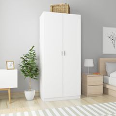 Ντουλάπα Λευκή 90 x 52 x 200 εκ. από Επεξ. Ξύλο 800630