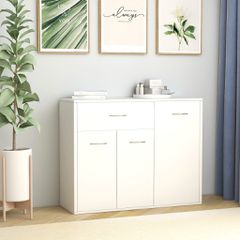 Μπουφές Λευκός 88 x 30 x 70 εκ. από Επεξ. Ξύλο 800675