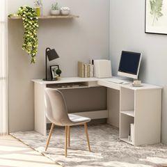 Γραφείο Γωνιακό Λευκό 120 x 140 x 75 εκ. από Επεξ. Ξύλο 800747