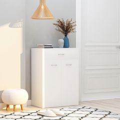 Παπουτσοθήκη Λευκή 60 x 35 x 84 εκ. από Επεξ. Ξύλο 801071