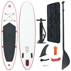 Σετ Σανίδας Stand Up Paddle / Surf Φουσκωτό Κόκκινο και Λευκό 92203