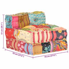 Κάθισμα - Πουφ Αρθρωτό Patchwork Υφασμάτινο 287702-thumb-9