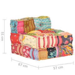 Κάθισμα - Πουφ Αρθρωτό Patchwork Υφασμάτινο 287702-thumb-4