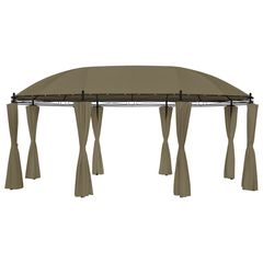 ΚΙΟΣΚΙ ΜΕ ΚΟΥΡΤΙΝΕΣ TAUPE 5,3 X 3,5 X 2,65 Μ. 180 ΓΡ./Μ² 312231