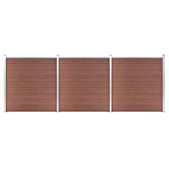 Πάνελ Περίφραξης Καφέ 526 x 186 εκ. από WPC 3053208