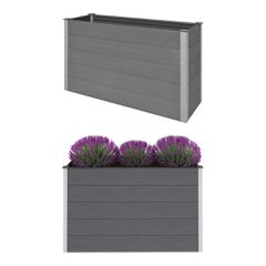 Ζαρντινιέρα Υπερυψωμένη Γκρι 150 x 50 x 91 εκ. από WPC 43608