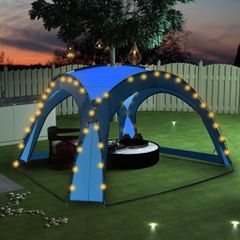 Τέντα Εκδηλώσεων με LED και 4 Τοιχώματα Μπλε 3,6x3,6x2,3 μ. 92236