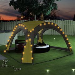 Τέντα Εκδηλώσεων με LED και 4 Τοιχώματα Πράσινη 3,6x3,6x2,3 μ. 92237