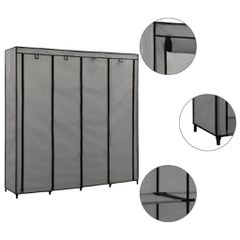Ντουλάπα με 4 Αποθηκευτικά Τμήματα Γκρι 175 x 45 x 170 εκ. 282448