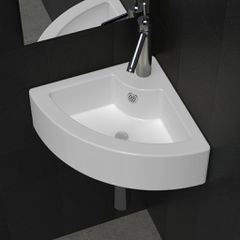 Νιπτήρας με Οπή Υπερχείλισης Λευκός 45 x 32 x 12,5 εκ. 140697