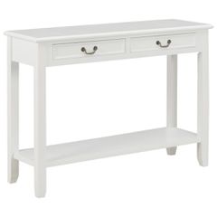 Τραπέζι Κονσόλα Λευκό 110 x 35 x 80 εκ. Ξύλινο 249900