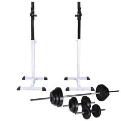 Ορθοστάτης Μπάρας/Squat Rack με Σετ Μπάρα και Αλτήρες 30,5 κ. 275353