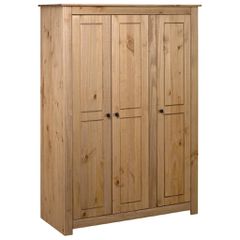 Ντουλάπα Τρίφυλλη 118 x 50 x 171,5 εκ. Ξύλο Πεύκου Σειρά Panama 282661