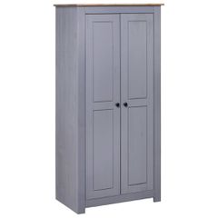 Ντουλάπα Γκρι 80 x 50 x 171,5 εκ. από Μασίφ Ξύλο Πεύκου Panama 282665