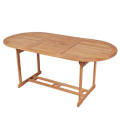Τραπέζι Κήπου 180 x 90 x 75 εκ. από Μασίφ Ξύλο Teak 43030