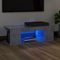 Έπιπλο Τηλεόρασης με LED Γκρι Σκυροδέματος 90x39x30 εκ. 804242