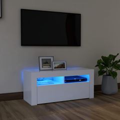 Έπιπλο Τηλεόρασης με LED Λευκό 90 x 35 x 40 εκ. 804319