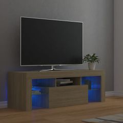 Έπιπλο Τηλεόρασης με LED Sonoma Δρυς 120x35x40 εκ. 804349