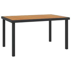 Τραπέζι Κήπου Καφέ 140 x 90 x 74 εκ. από Αλουμίνιο και WPC 312210