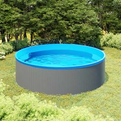 Πισίνα Υπέργεια 350 x 90 εκ. Γκρι 92808