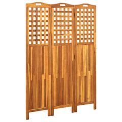 Διαχωριστικό Δωματίου 3 Πάνελ 121x2x170 εκ. Μασίφ Ξύλο Ακακίας 311878