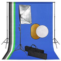 Κιτ Φωτισμού Φωτογραφικού Στούντιο Softbox, Φόντο & Ανακλαστήρα 3067098