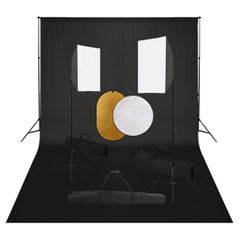 Κιτ Φωτογραφικού Στούντιο Softbox με Φώτα, Φόντο & Ανακλαστήρα 3067055